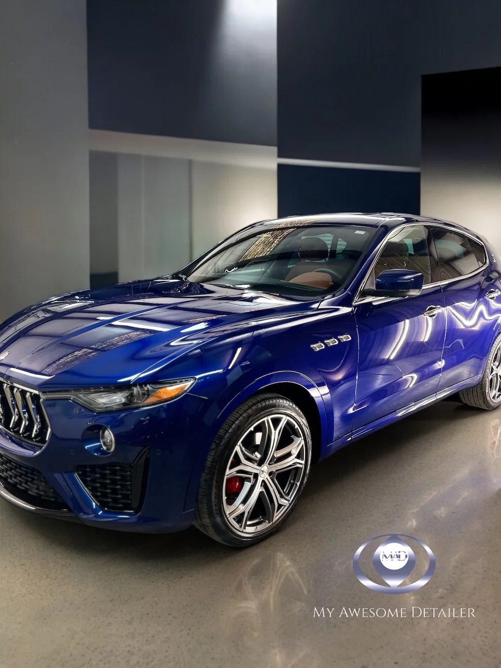 Blue Maserati Levante