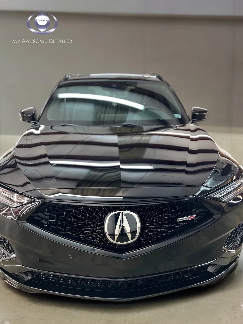 Black Acura TLX freshly coated