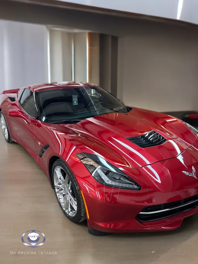 Red Corvette C7 ceramic coated