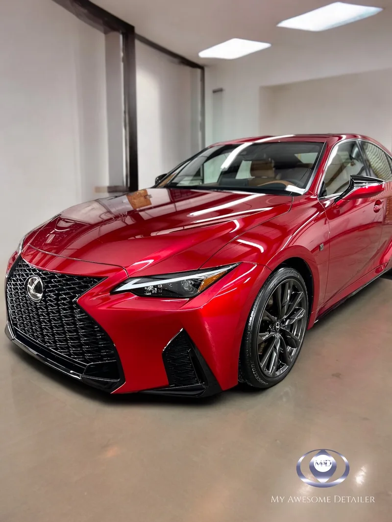 Red Lexus IS F-Sport ceramic coated