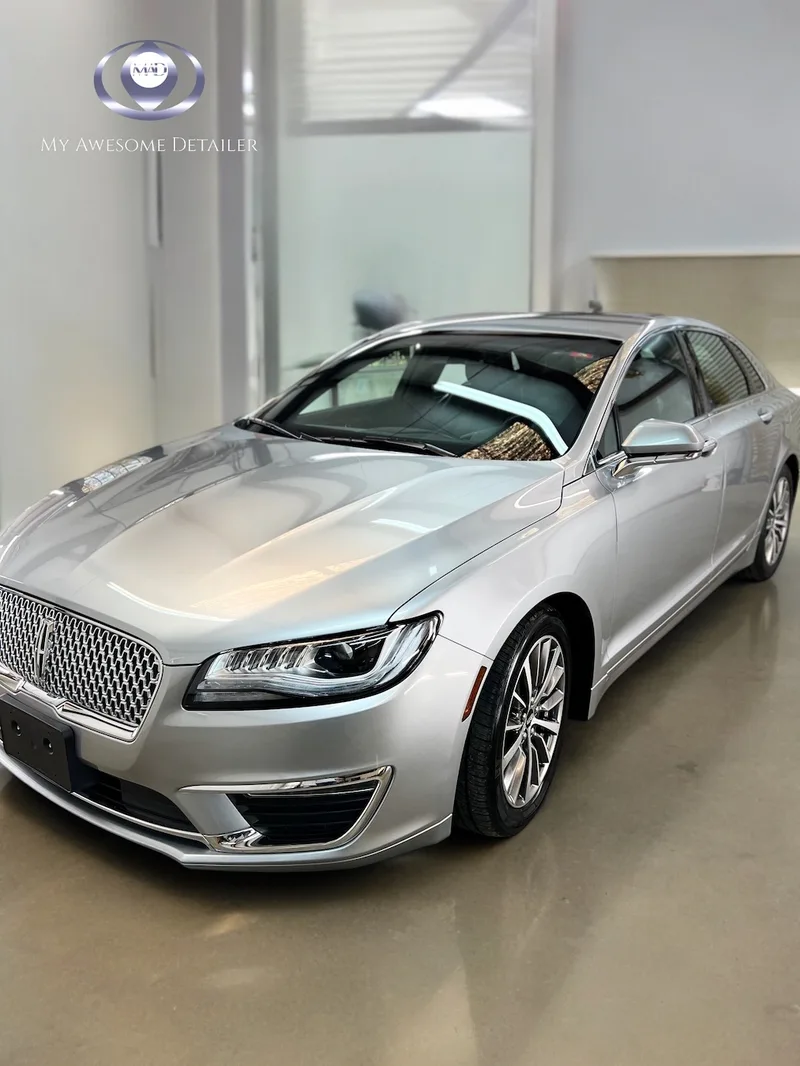 Silver Lincoln MKZ freshly detailed