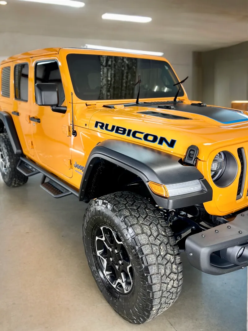 Yellow Jeep Rubicon ceramic coated